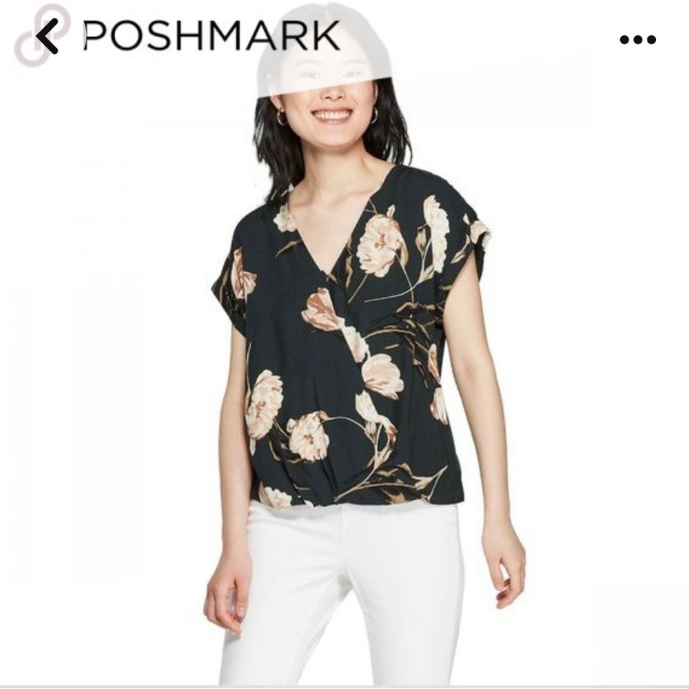 A New Day | Green floral blouse
